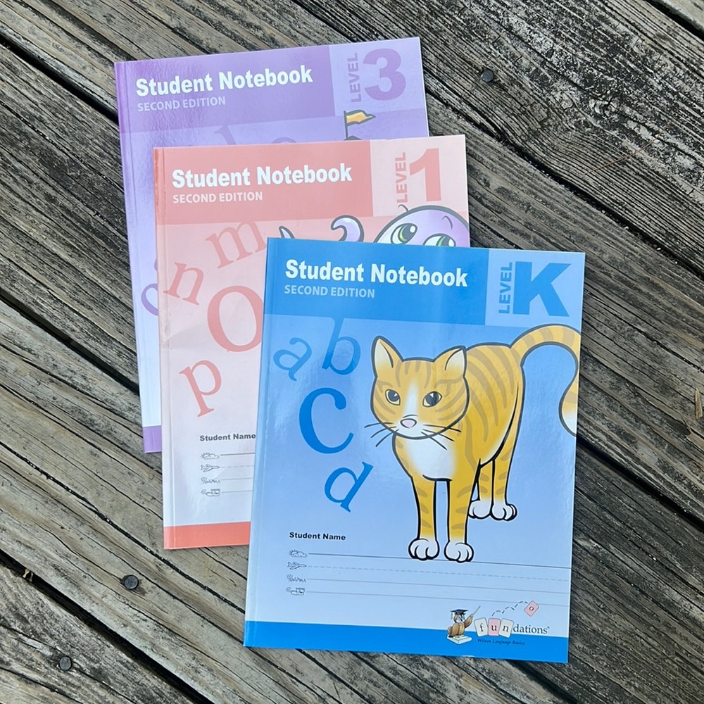 Fundations Student Notebook set of three